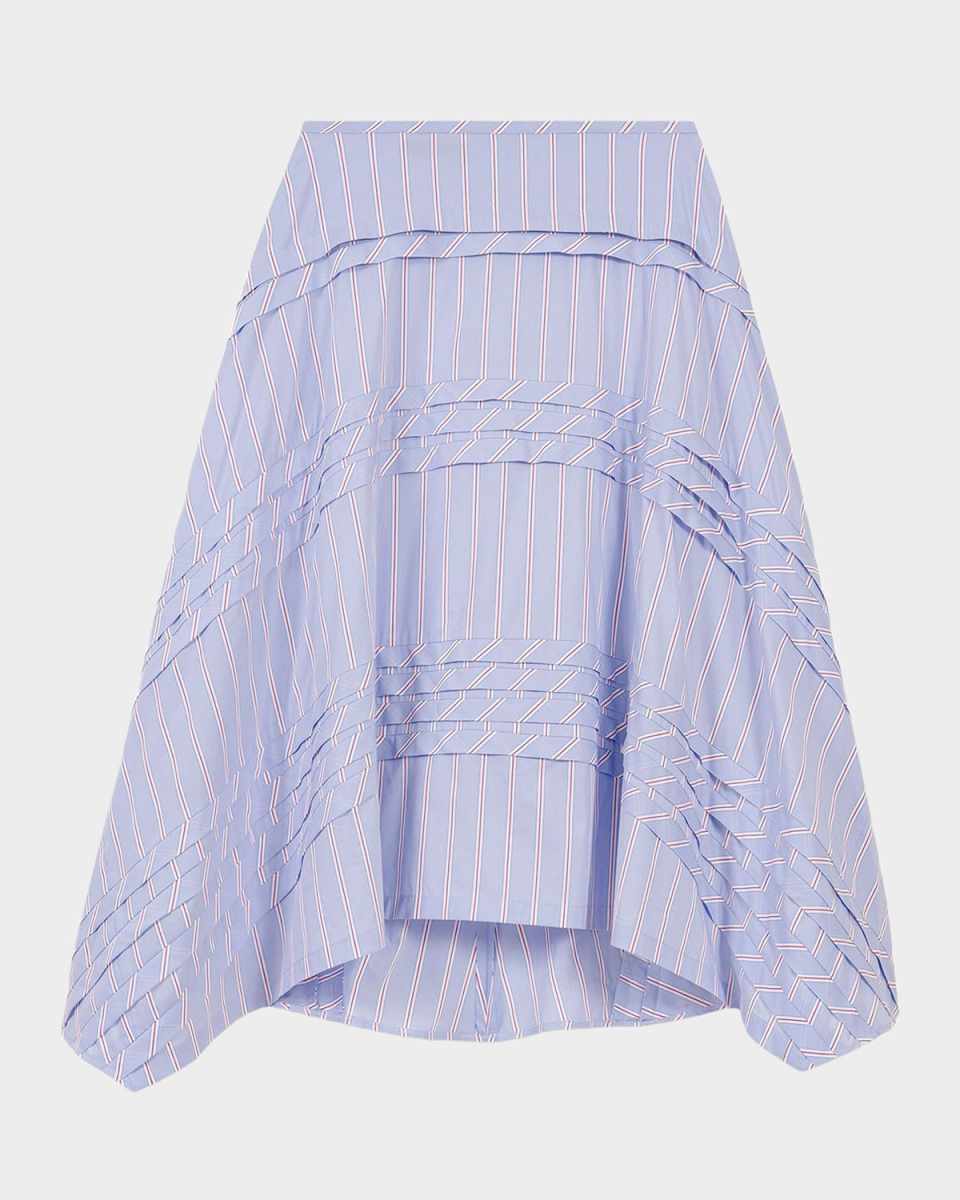 Jiange Striped Midi Skirt